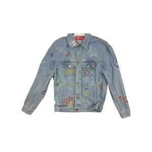Cool Shirtz "Play Cool" Denim jacket Sz Small